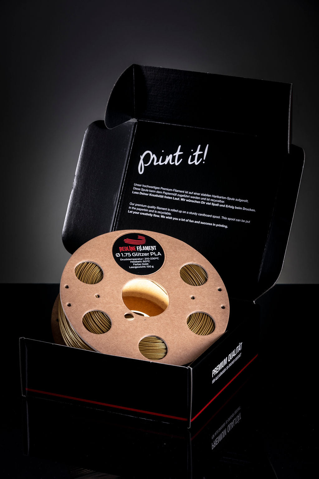 PLA Glitzer Gold - REDLINE FILAMENT