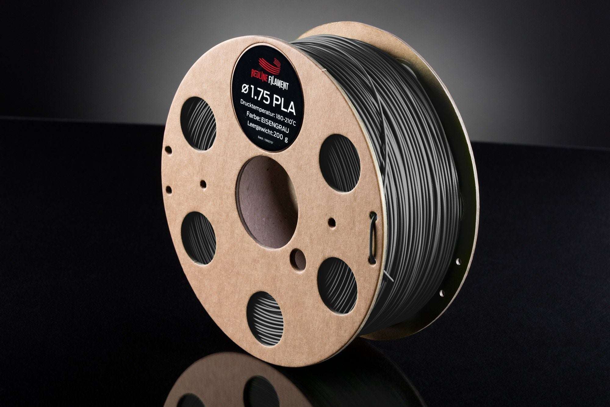 PLA Filament Eisengrau PLA FILAMENT REDLINE FILAMENT 1.75 1 kg 